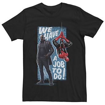 Men's Marvel Spider-Man Far From Home We Have A job To Do Poster Tee