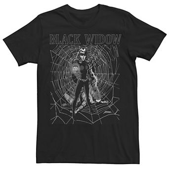Men's Marvel Black Widow Classic Retro Tonal Cover Tee