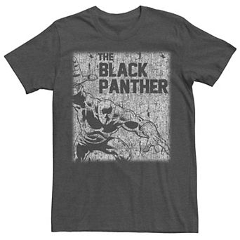 Men's Marvel Black Panther Chalk Print Vintage Tee