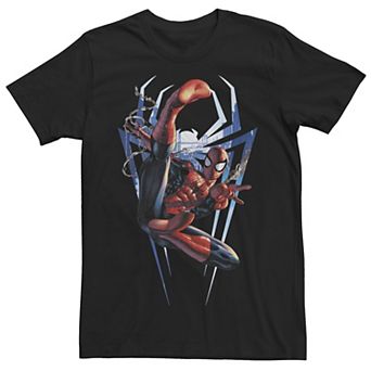Men's Marvel Spider-Man Action Portrait Logo Tee