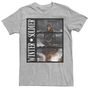 Men's Marvel Winter Soldier Block Portrait Tee