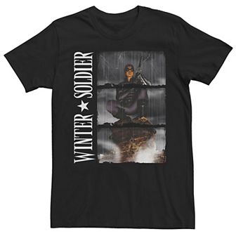 Men's Marvel Winter Soldier Block Portrait Tee