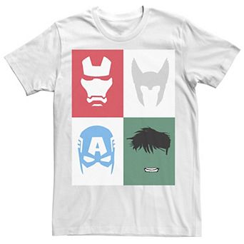 Men's Marvel Avengers Classic Group Shot Silhouettes Poster Tee