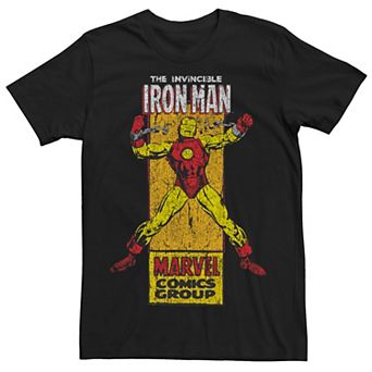 Men's Marvel The Invincible Iron Man Retro Comic Graphic Tee