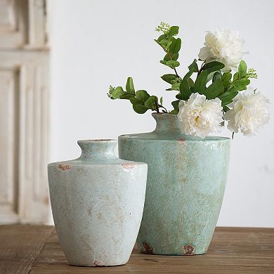 Terracotta Blue Vase