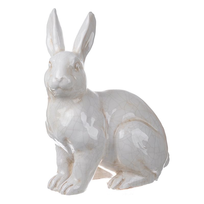 Hector Gazing Long-Eared Rabbit Statuette, White