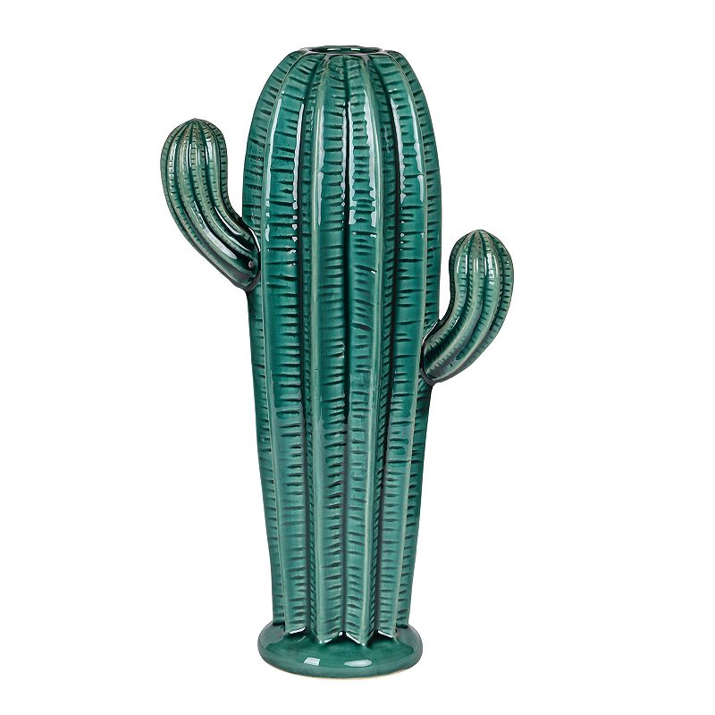 Saguaro Blue Ceramic Cactus Table Decor