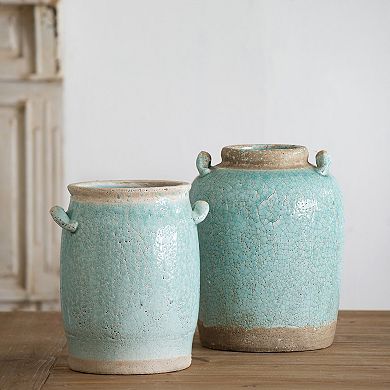 Candia Turquoise Ceramic Vase