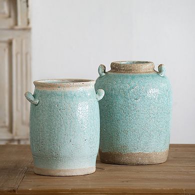 Candia Turquoise Large Ceramic Vase