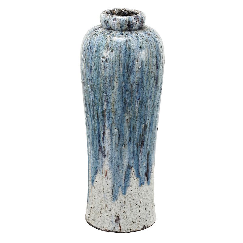 Blue & White Terracotta Vase
