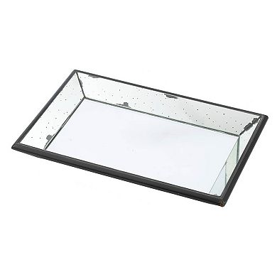 Rectangular Antique Mirrored Glass Tray