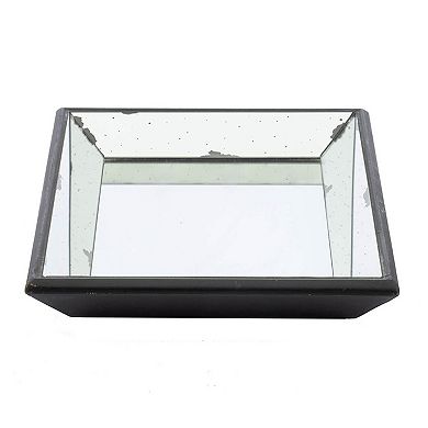 Rectangular Antique Mirrored Glass Tray