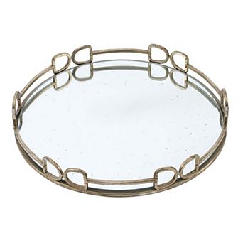A&B Home Valentina Large Round Mirror Tray