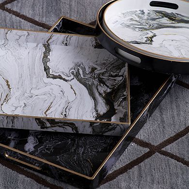 Quinn Rectangular 2-Piece Tray Set