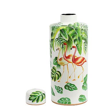A&B Home Lovise Flamingo Decorative Jar Table Decor