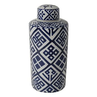 A&B Home Valora Geometric Small Decorative Jar Table Decor