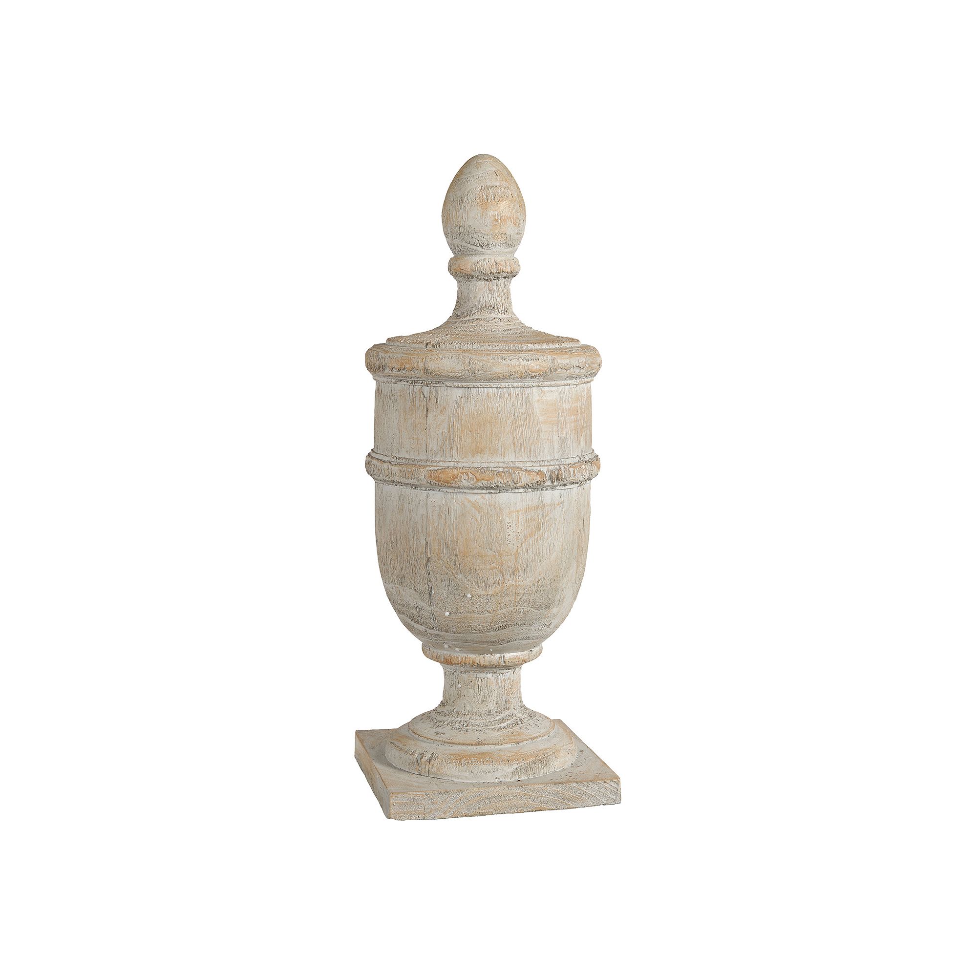 Chester Finial Large Table Decor, White