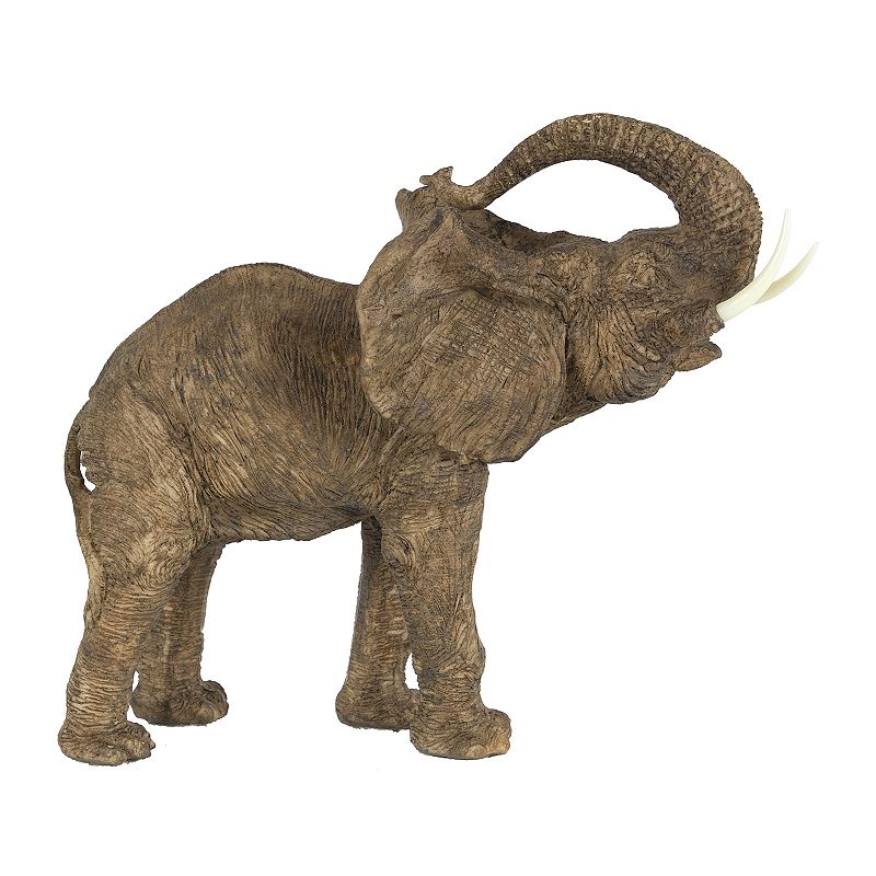 Tai Trumpeting Elephant Table Decor, Brown