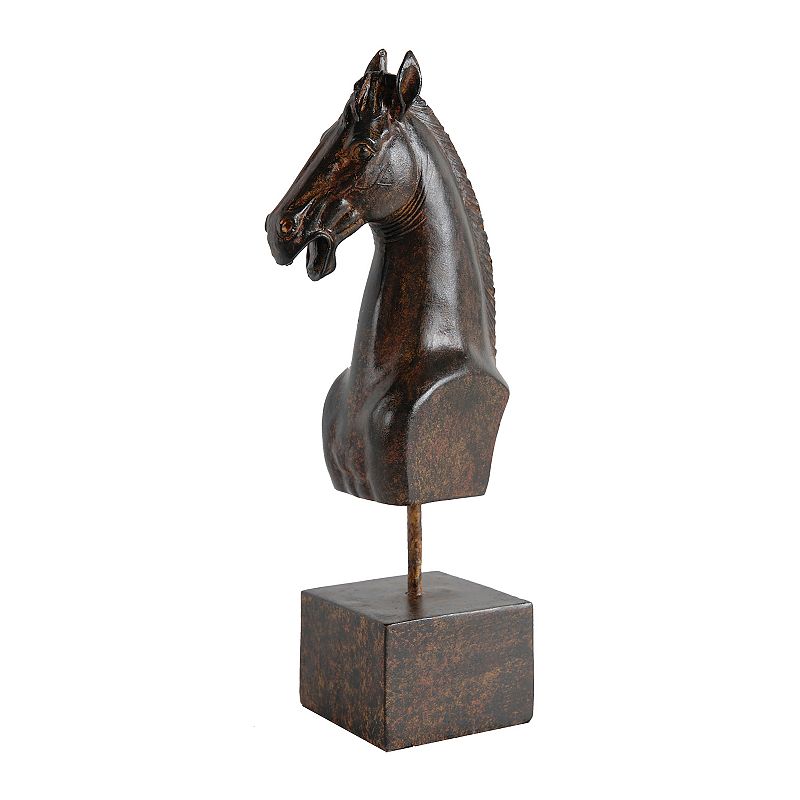 Horse Head Statue Table Decor, Brown