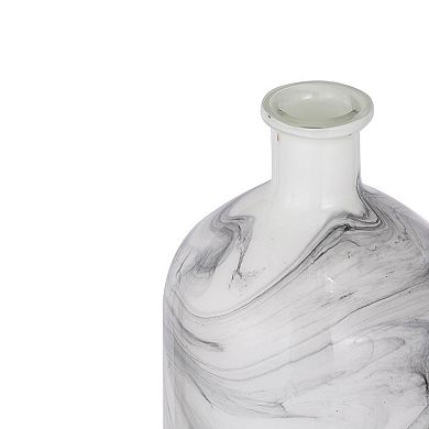 Svirla Swirl White & Black Vase