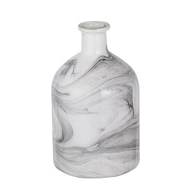 Svirla Swirl White & Black Vase