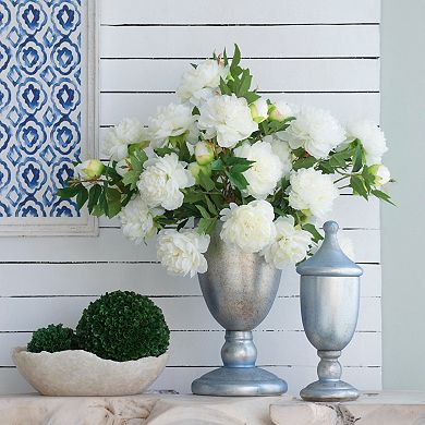 Large Metallic Lidded Trophy Table Decor