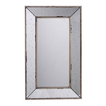 A&B Home Distressed Rectangular Mirror Decorative Tray Table Décor