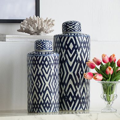 A&B Home Carlyle Hexagon Tall Decorative Jar Table Decor