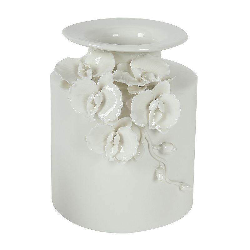 Seaford Floral Pot Vase, White