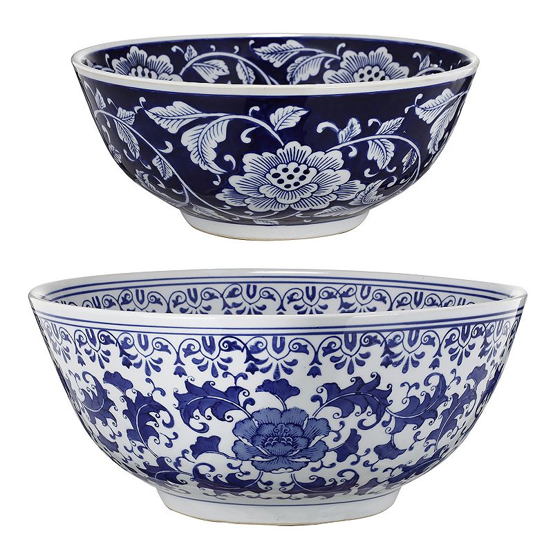Aline Decorative Bowl 2-piece Set, Blue