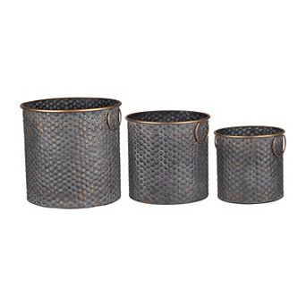 Seneca Metal Planter 3 pc Set
