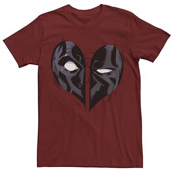 Men's Marvel Deadpool Heart Mask Valentine's Tee