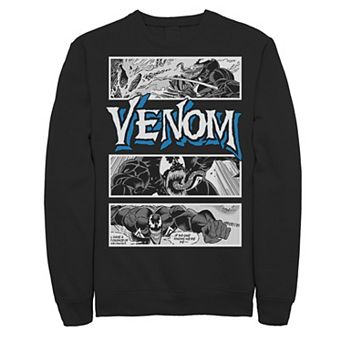 Men's Marvel Venom Comic Book Illustrations Panel Sweatshirt