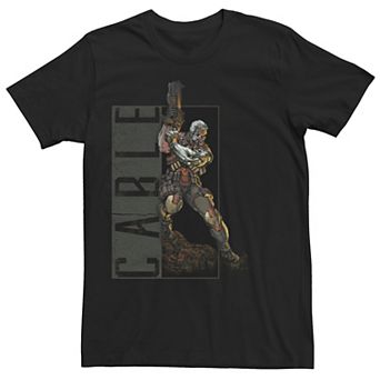 Men's Marvel X-Men Cable Action Pose Vintage Tee