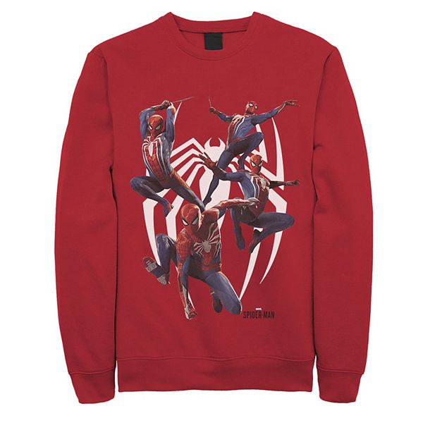 Men's Marvel's Spider-Man Game Action Poses Sweatshirt