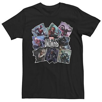 Men's Marvel Spider-Man Unlimited Page Tear Out Tee