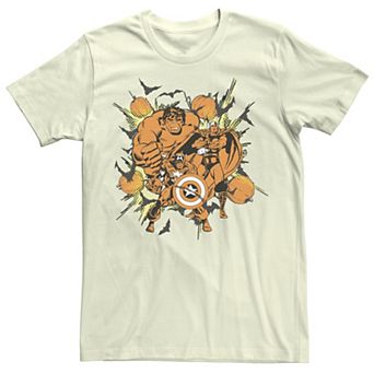 Men's Marvel Captain America Thor & Hulk Halloween Portrait Tee