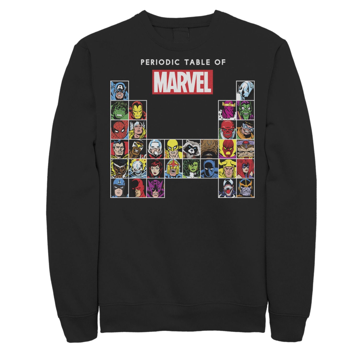 Shop Discount Men's Marvel Periodic Table Of Heroes