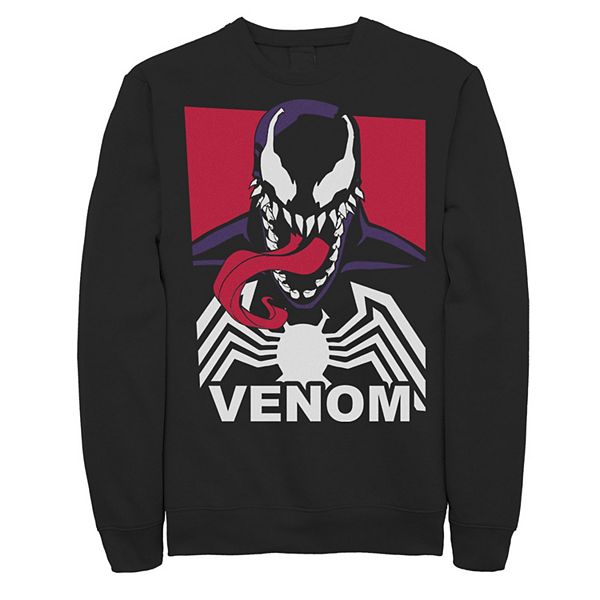 Men's Marvel Venom Tongue Out Comic Logo Sweatshirt