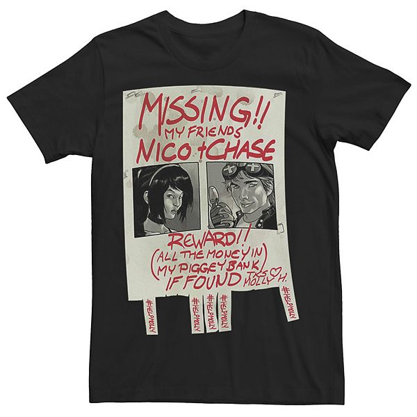 Men's Marvel Runaways Missing Poster Tee