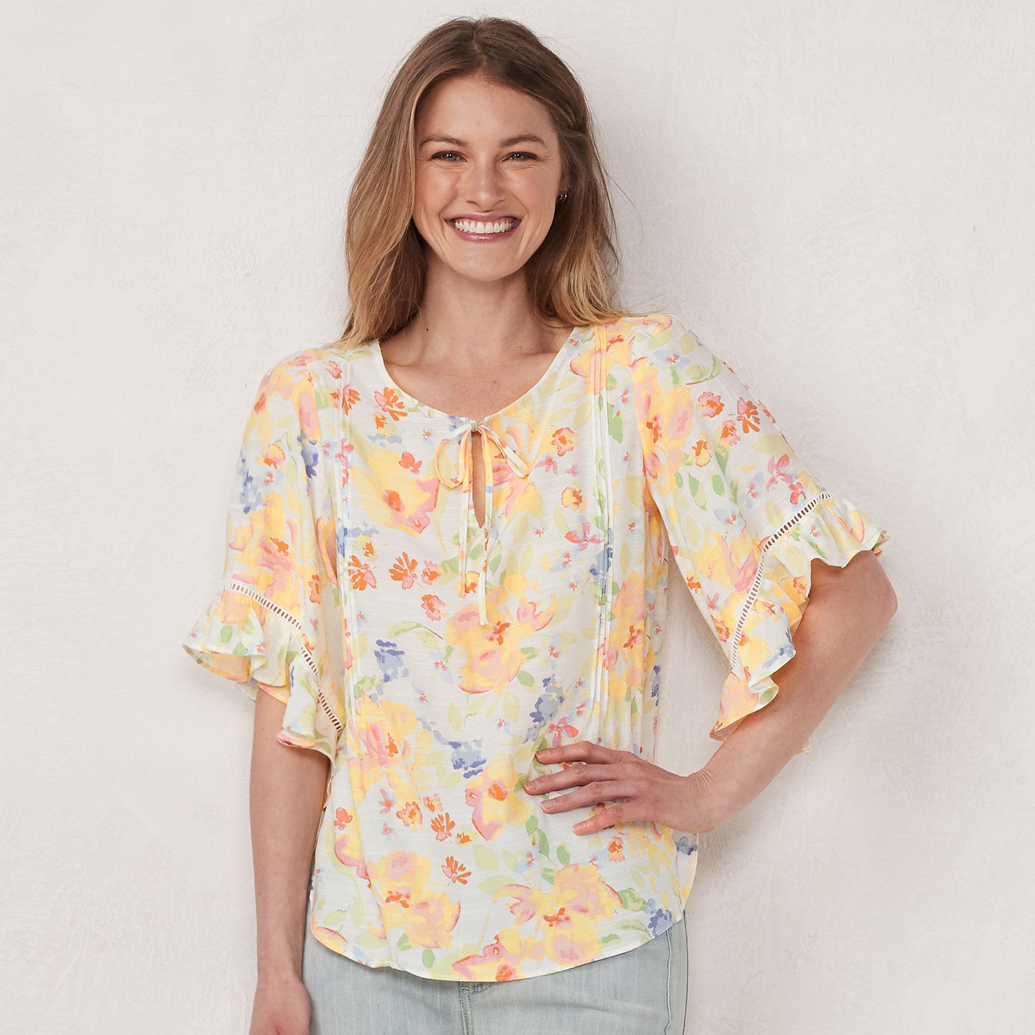 kohls yellow blouse