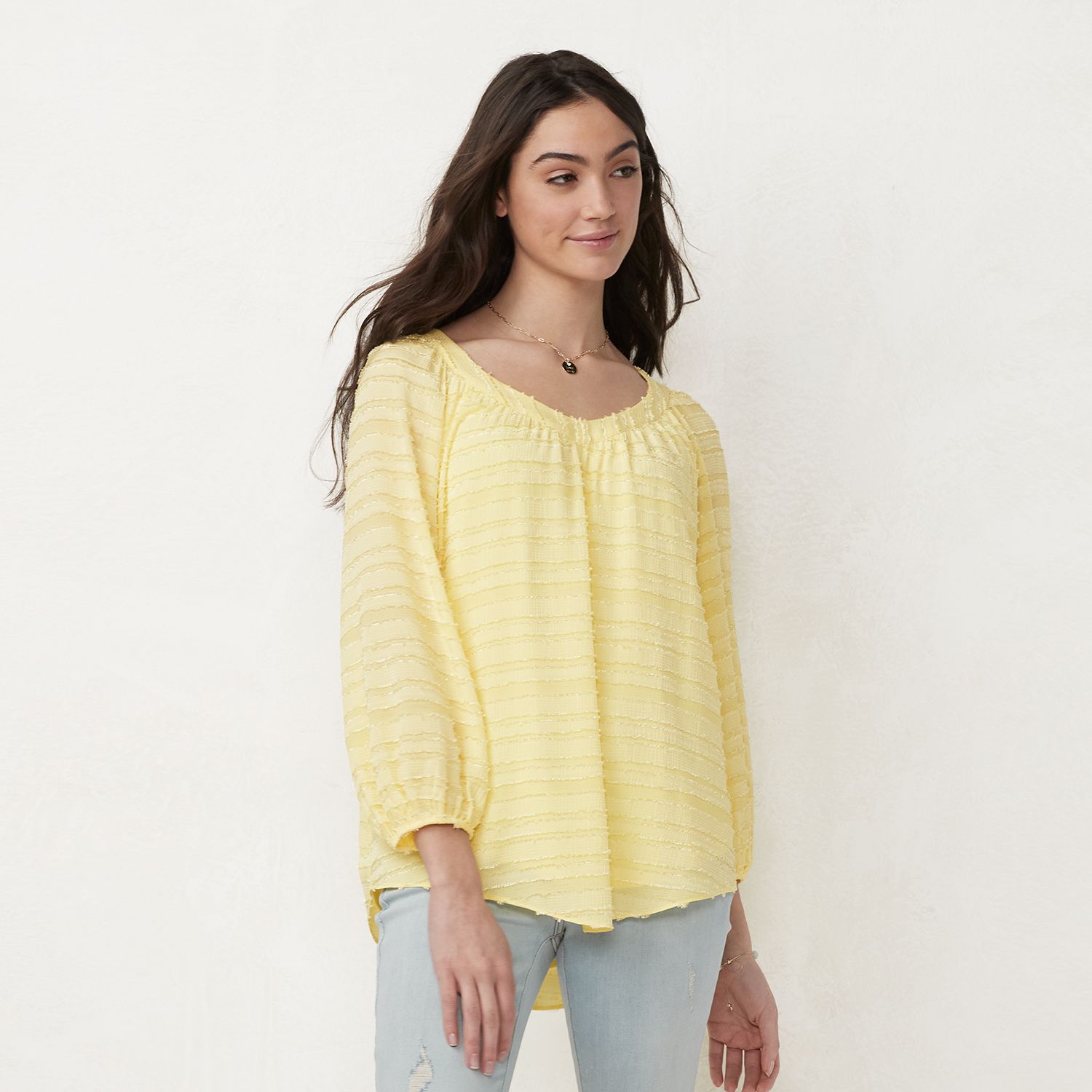 kohls yellow tops