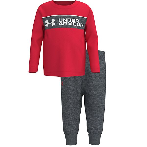 Baby Boy Under Armour Set the Bar Wordmark Top & Bottoms Set