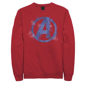 Men's Marvel Avengers Endgame Spray Painted Avenger Symbol Graphic Fleece Pullover