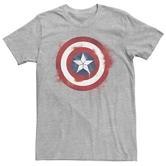 Men's Marvel Avengers Endgame Spray Paint Captain America Logo Graphic Tee