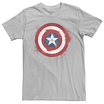 Men's Marvel Avengers Endgame Spray Paint Captain America Logo Graphic Tee