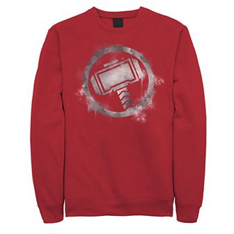 Men's Marvel Avengers Endgame Thor Spray Paint Logo Graphic Fleece Pullover