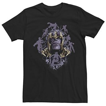 Men's Marvel Avengers Endgame Shatter Logo Hero Silhouettes Graphic Tee