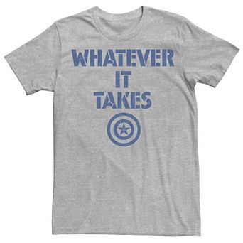Men's Marvel Avengers Endgame Whatever It Takes Captain America Logo Graphic Tee