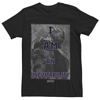 Men's Marvel Avengers Endgame I Am An Inevitability Movie Quote Graphic Tee